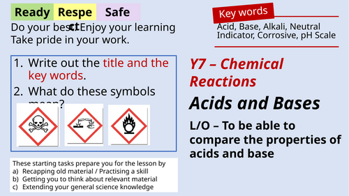 Acids and Alkalis - Key stage 3 science scheme of work - Fully resourced