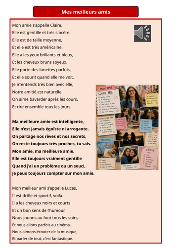 Dynamo 3 Rouge Module 1 Unit 2 Song- Mes meilleurs amis