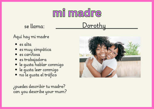 Mi madre - my mum