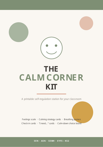 Calm Corner Kit — SEN Self-Regulation Visuals, Emotions Scale & Calming Cards