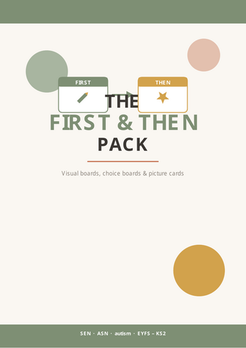 First & Then Pack — Visual Boards, Now/Next/Then, Choice Boards & Picture Cards | SEN / Autism