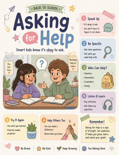 Asking for Help I Educational Poster