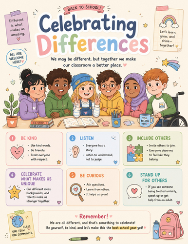 Celebrating Differences I Educational Poster
