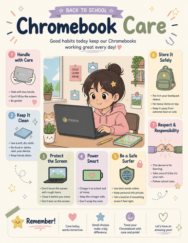 Chromebook Care I Educational Poster