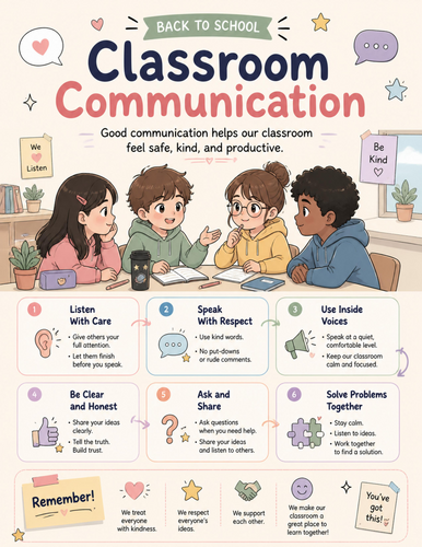 Classroom Communication I Educational Poster