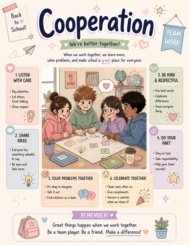 Cooperation I Educational Poster