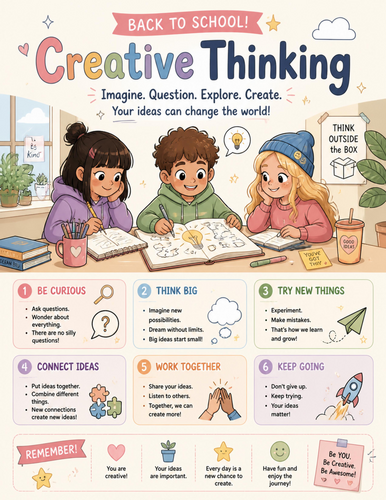 Creative Thinking I Educational Poster