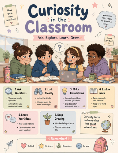 Curiosity in the Classroom I Educational Poster