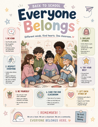 Everyone Belongs I Educational Poster