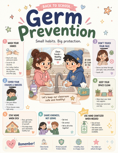 Germ Prevention I Educational Poster
