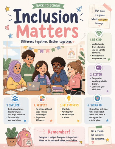 Inclusion Matters I Educational Poster