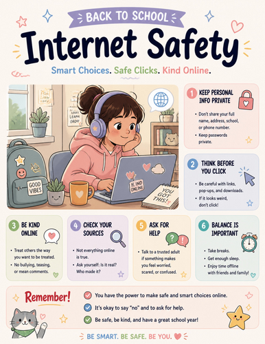 Internet Safety I Educational Poster