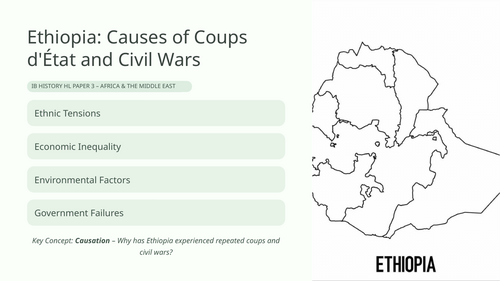IB History HL Africa: Ethiopia Modern Developments - Causes of Coup d'Etats & Civil Wars