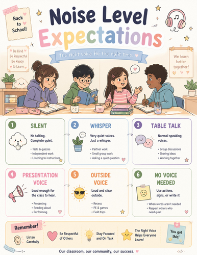 Noise Level Expectations I Educational Poster