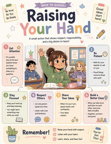 Raising Your Hand I Educational Poster