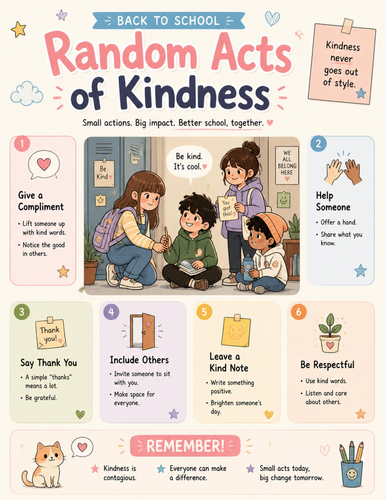 Random Acts of Kindness I Educational Poster