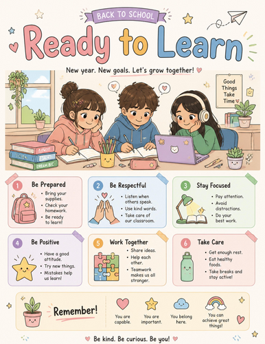 Ready to Learn I Educational Poster