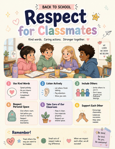 Respect for Classmates I Educational Poster