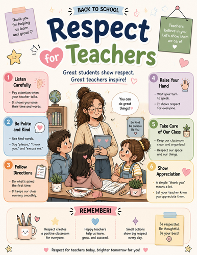 Respect for Teachers I Educational Poster