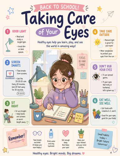Taking Care of Your Eyes I Educational Poster