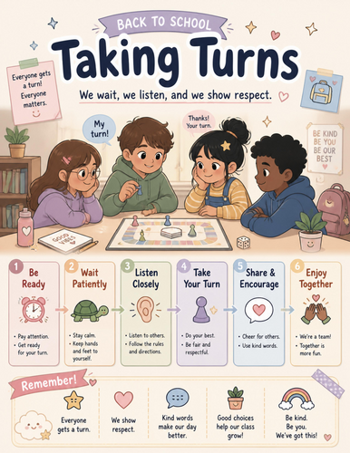 Taking Turns I Educational Poster