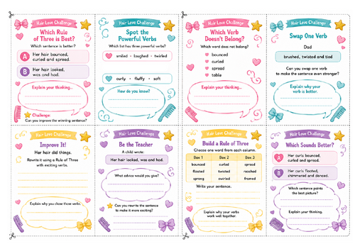 Hair Love Rule of 3 (Verbs)