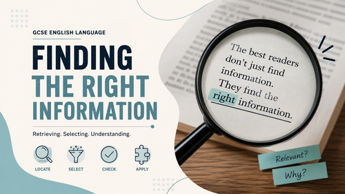 Finding Relevant Information | GCSE English Language Reading Skills | AQA Paper 1 & 2