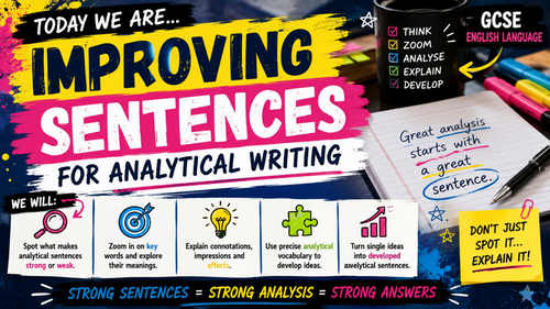 Improving Analytical Sentences – GCSE English Language | Language Analysis & Exam Skills