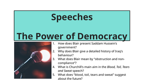 Speeches - Democracy: The Gettysburg Address