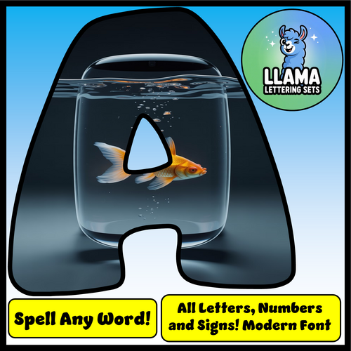 Goldfish Glass Water Swimming Themed Lettering Set | Classroom Display ...