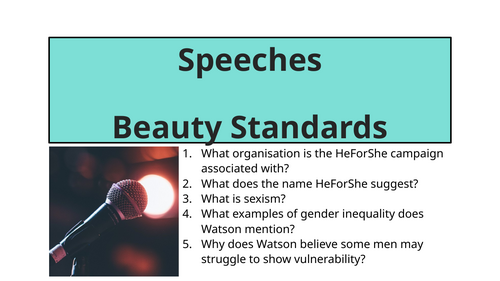 Speeches - Beauty Standards