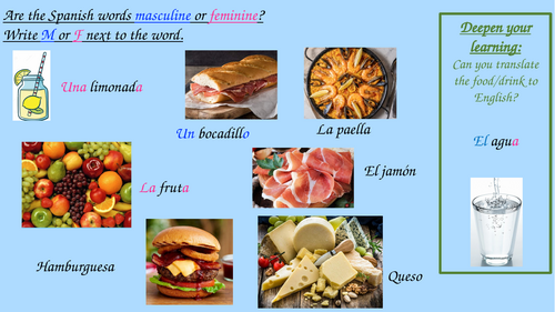 Spanish Grammar Rules Topic: Nouns, adjectives, opinion phrases and ...