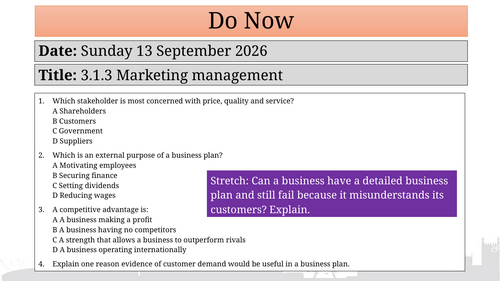 3.1.3 Identifying/anticipating/understanding customer needs - AQA A ...