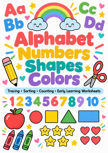 Alphabet, Numbers, Shapes & Colors Tracing | Teaching Resources