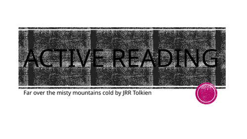 Far Over the Misty Mountains Cold | Tolkien Poetry | 9-Day KS2 Active Reading Unit
