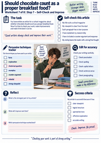 Edexcel IGCSE English Language A Transactional Writing – Article Writing Scaffolded Worksheets