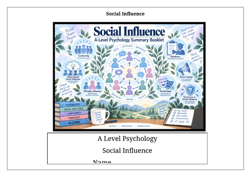 A Level Psychology: Social Influence Summary Booklet