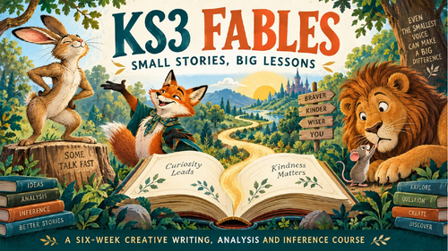 KS3 - FABLES - CREATIVE WRITING, ANALYSIS, INFERENCE - SIX WEEK COURSE