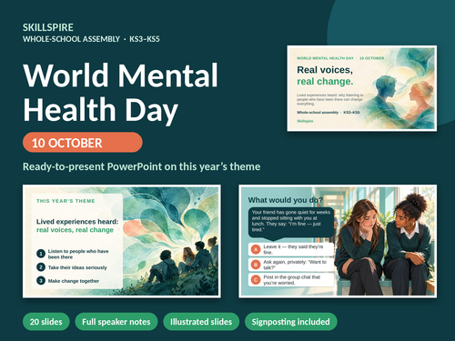 World Mental Health Day Assembly | 10 October 2026 | KS3–KS5 | 20 ...