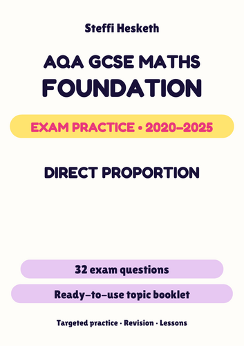 AQA GCSE Maths Foundation: Direct proportion Exam Questions | 2020-2025 ...