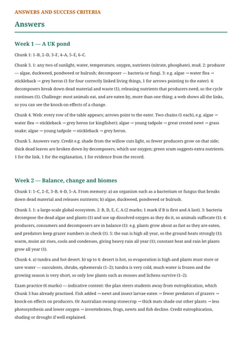 The Living World: AQA GCSE Geography Homework