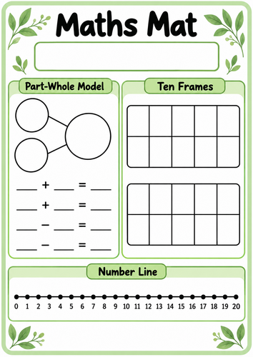 Year 1 Maths Mats: Part-Whole Models, Fact Families and Number Lines to ...