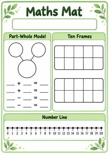 Year 1 Maths Mats: Part-Whole Models, Fact Families and Number Lines to ...