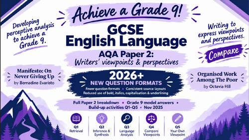 AQA GCSE English Lang Paper 2 Housing & Poverty Nov 25 Full paper grade ...