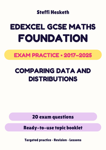 Edexcel GCSE Maths Foundation: Comparing data and distributions Exam ...