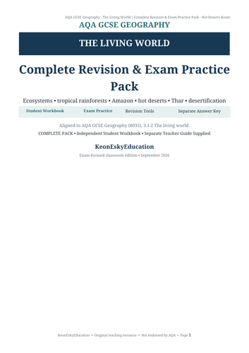 AQA GCSE Geography The Living World Complete Revision & Exam Practice ...