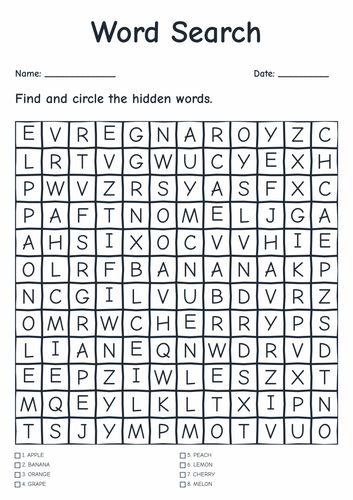 Printable Word Search Generator | Custom Worksheets & Answer Keys ...