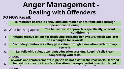 Anger Management - Forensic Psychology NEW AQA A Level Psychology 2025 ...