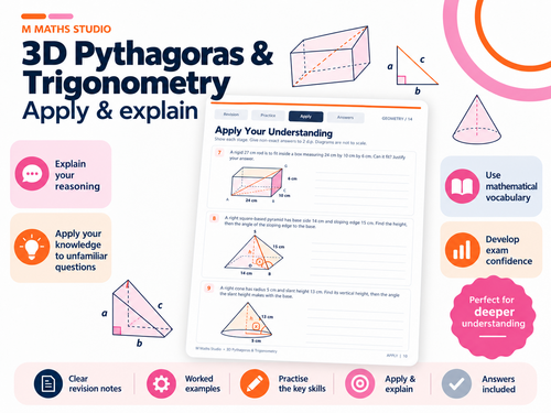 3D Pythagoras and Trigonometry | Revision Booklet | Teaching Resources
