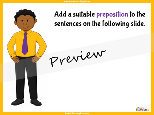 Prepositions - Years 5 and 6 Grammar | Teaching Resources